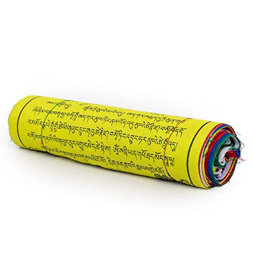 Tibetan Prayer Flags 8" X 10" Cotton Hand Printed Cotton Flags - Printed In Nepal Wind Horse Flag Affirmation [25 Flags] #TOP2
