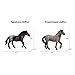 UANDME 8PCS Big Mare and Stallion Toy Figures, Plastic Horse Figurines, Animal Toys for Girls and Boys, Club Cake Topper Party Decoration
