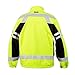 Kishigo Unisex High Visibility Reflective Premium Black Series Soft Shell Jacket JS137, Zipper Closure, ANSI 107 Type R/Class 3, Construction, Roadwork, Traffic, Security, Outdoor (Lime, L)