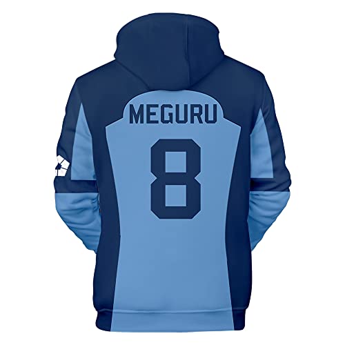 WJHYWDH Anime Blue Lock Yoichi Isagi Cosplay Hoodies Merch Casual Hooded Sweatshirt Unisex Clothing3