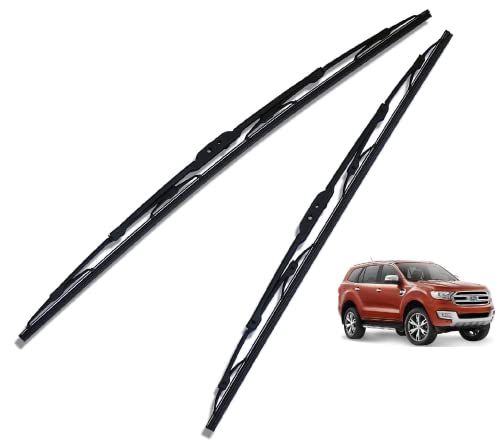 Image of Euro Care Metal Type Wiper Blade Compatibility with Endeavour New (Model : 2016-Till Date) Windshield Car Wiper Blade Size D-18,P-18