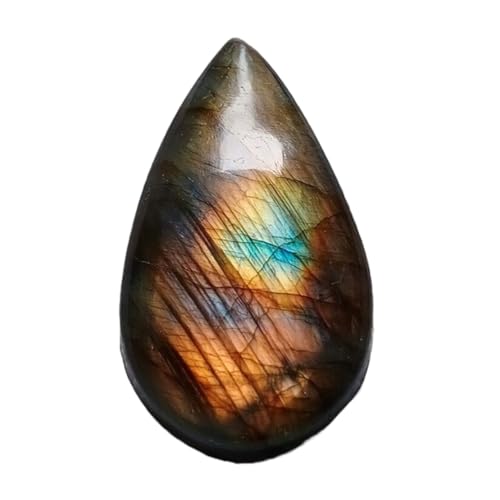 Cabochon labradorite poire 40x23mm pour réparer une bague ou fabriquer un pendentif personnalisé