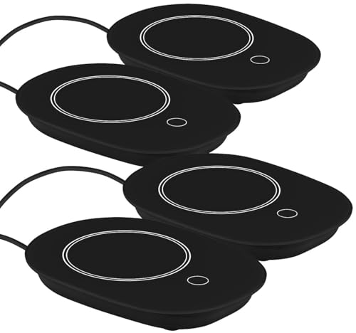 PEARL Heizplatte Tassenwärmer: 4er-Set USB-Tassenwärmer mit Automatik- & Warmhalte-Funktion mit 55 °C (Milch, Büro, Kfz)
