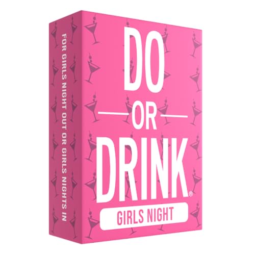 Do or Drink Girls Night - Bachelorette Party and Drinking Games with 250 Cards - Hilarious Challenges for Girls Weekend 21st Birthdays Bridal Showers - Great Party Starter for Game Night