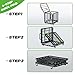 MR Foldable Ball Cart with Wheels, Heavy-Duty Ball Cage Garage Sports Equipment Organizer, Collapsible Metal Rolling Multi Sports Ball Storage for Gym, Lockable Lid, Indoor and Outdoor