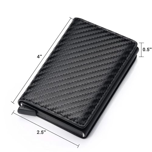 TARKS Slim, RFID Blocking Wallet for Men & Women with Pop-Up Card Holder, Money Clip, and Carbon Fiber Design3