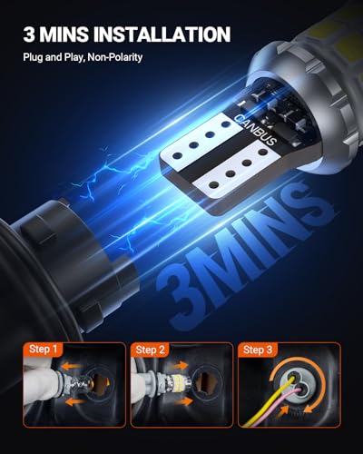 Image of SEALIGHT 2026 921 LED Bulb, 700% Super Bright 912 T15 Led Reverse Light, Canbus Error Free 906 904 916 W16W LED Bulbs, 6500K White, Non-polarity, Automotive Back Up Light Assemblies, 2PCS