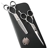Ronin Hair Cutting Shears Set by Tokko Katana, Professional Scissor Kit, 6.5' Sharp Stainless Steel Regular & Thinning Haircut, Grooming Scissors for Barber, Hairdresser, Salon Professional, & DIY