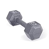 CAP Barbell Cast Iron Hex Dumbbell, Single, 12 lb