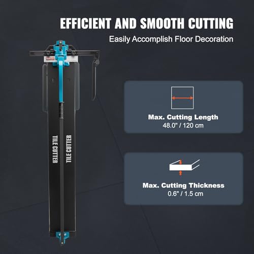 Image of VEVOR Manual Tile Cutter, 48 in Porcelain Ceramic Tile Cutting Machine