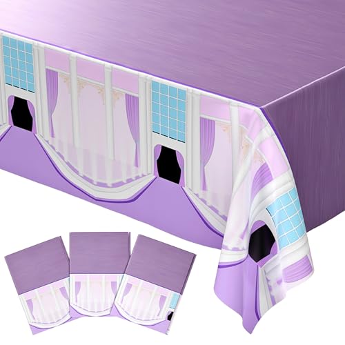 Image of Blue Orchards Fashion Game Tablecover (Pack of 3) - 108 inchx54 inch XL - Immersive Dress Up Party Supplies, Backdrop, Accent, Runway Theme Decoration, Kids and Girls Fashionista Birthday Plastic Tablecloth