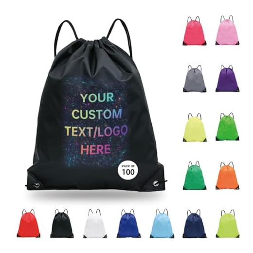 Pack of 100 Custom Drawstring Backpacks