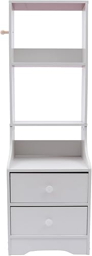 Miniatura 5 de Eapmic Cómoda de 2 cajones con almacenamiento superior, mesita de noche, mesita de noche, armario de almacenamiento con estante abierto, amplio