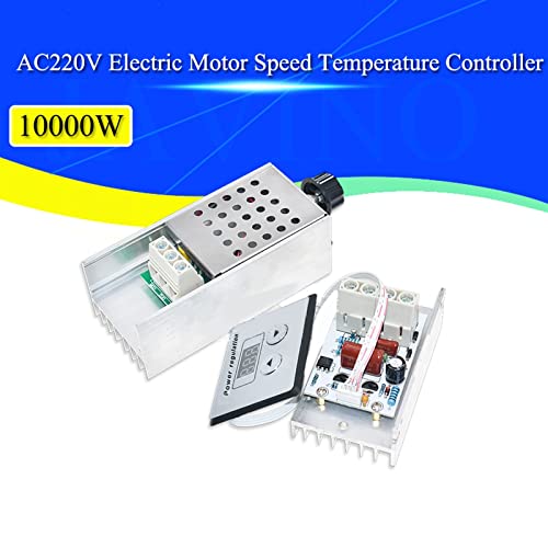 Dimmer digital 10000W AC 220V regulador de voltaje electrónico SCR y termostato para motores 3