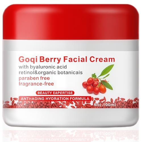 100g Goji Berry Face Cream - Facial Moisturiser - Anti Wrinkle Face Cream, Women’s Anti-Aging Anti-Wrinkle Moisturizing Revitalizing Facial Moisturiser, 1PCS