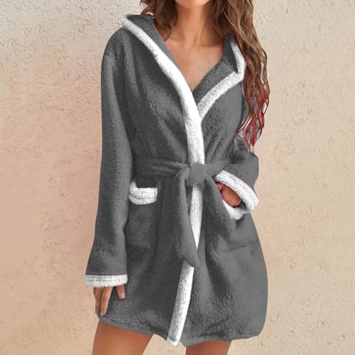 Accappatoio In Spugna Donna Con Cappuccio - Vestaglia Lunga, Morbida, Assorbente, Per Casa E Spa