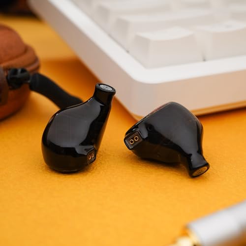 HiFiGo Kinera Celest Plutus Beast 1 BC+1 BA+1 SPD インイヤーモニター、骨伝導ドライバー IEMs インイヤーイヤホン ハンドペイントフェイスプレートとリッチスムースチューニング付き (ゴールド、4.4mm)