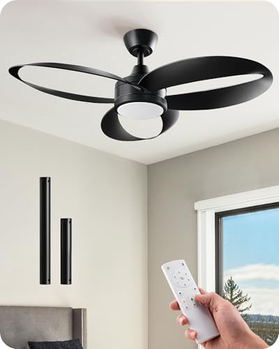 EDISHINE 42 Modern Ceiling Fan with Light & Remote