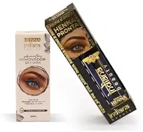 Indiana Beauty Henna Pronta para Sobrancelhas com Aplicador + Removedor de Henna com Pró-Vitamina B5, 30ml (Ruivo) (Vermelho)
