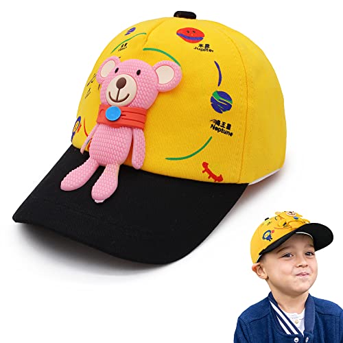 Image of VRITRAZ Unisex Kids Baseball Cap | Soft Cotton Adjustable Sun Hat for Boys & Girls | Casual Outdoor Summer Wear (4-12 Year)