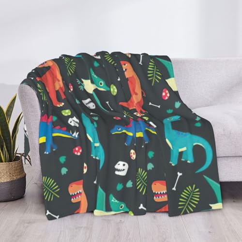 Couverture de lit dinosaure en microfibre douce lavable pour literie - 6