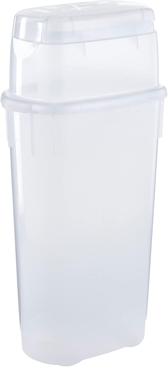 Wrap N' Craft Plastic Wrapping Paper Organizer Storage Container with Top Ornament Storage Compartment for 20 Standard 30 Inch Rolls, Clear