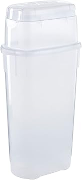 Rubbermaid Wrap N Craft Plastic Wrapping Paper Organizer Storage Container with Top Ornament Storage Compartment for 20 Standard 30 Inch Rolls, Clear