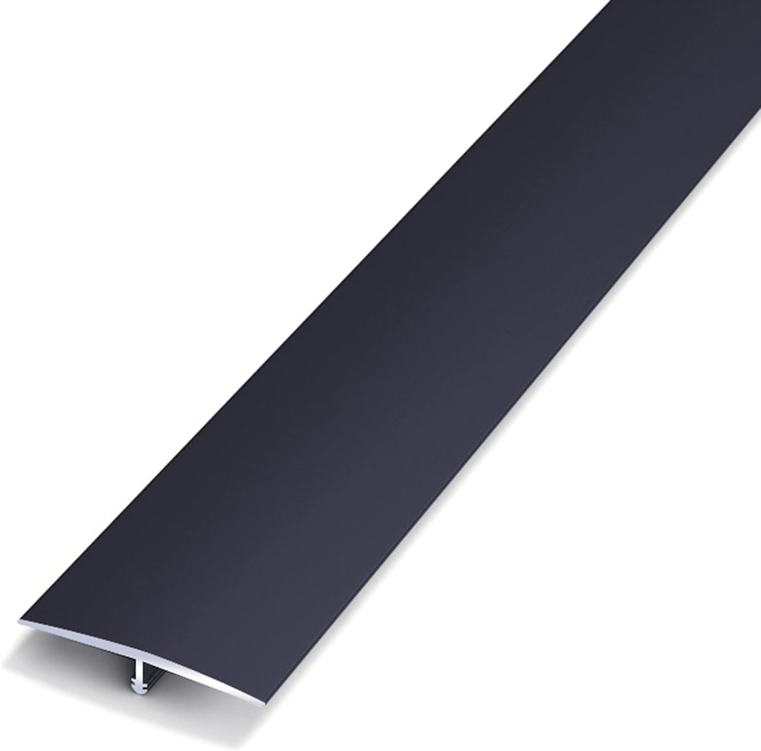 Floor Carpet Seaming Kit, T Molding Floor Transition Strip Black, Doorway Edge Trim for Vinyl Flooring to Tile, Sliding Doors Reducer Flute for Kitchen Bedroom Balcony(Width 4cm,Length 90cm/35 in)
