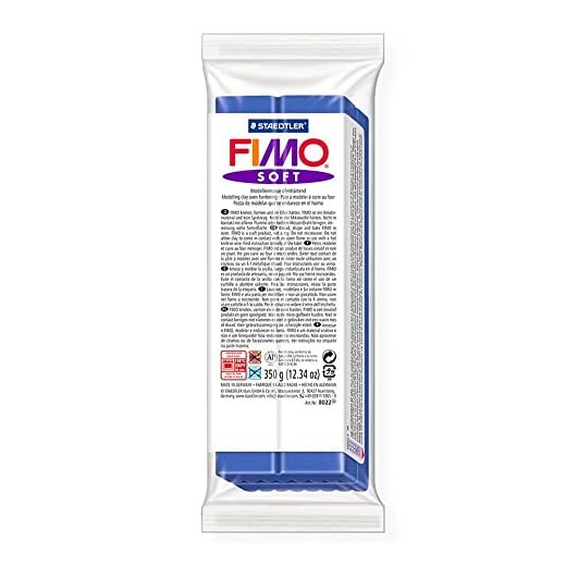 Staedtler Fimo Soft 8022-33 ugn härdning modellering lera 350 g – blå