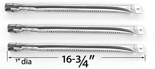 Replacement Master Forge SH3118B Gas Grill Model Repaid Kit | 3 Stainless Steel Burners & 3 Stainless Steel Heat Plates