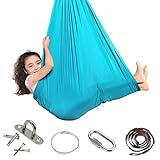 Fácil de instalar: este columpio para niños es ideal para uso en interiores o exteriores, se puede montar en interiores, así como en un porche al aire libre, columpio o árbol. La tela es lavable a máquina y se puede secar al aire.