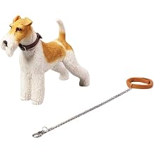 JXK 16 Scale Fox Terriers Dog Figure Realistic Animal Model Resin Decoration Birthday Gift for Adult 068D
