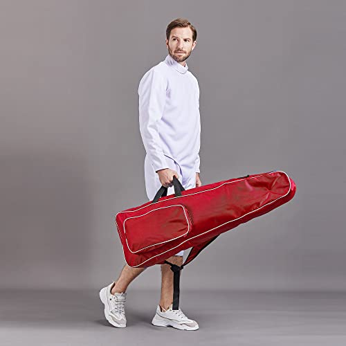 Gangtiehun Fencing Storage Bag For Epee Saber And Foil Equipment, 1680D Oxford Waterproof And Wear Resistant Portable Backpack For Fencing Uniform Suit And Mask (Red) #TOP2
