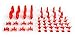 Napoleonic & Civil War Military Miniatures (Red): Plastic Toy Soldiers Set: Infantry, Cavalry, Artillery, Ships