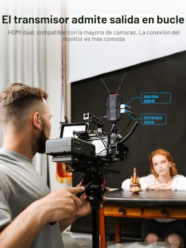Miniatura 3 de Transmisión De Video Inalámbrica 200m, Lemorele Sistema De Transmisión De Video Hdmi Inalámbrico 1080p60 Con Bucle Hdmi Dual Y Transmisor Y Receptor Inalámbrico Ir 5g Live Stream Para Cine Fotografía