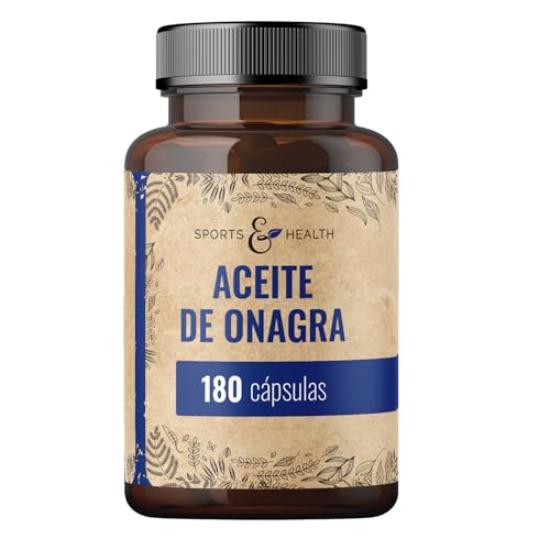 180 Cápsulas de Aceite de Onagra - de Alta Dosis de 2000 mg - Vitamina E Natural - Cápsulas de Aceite de Onagra para la Piel