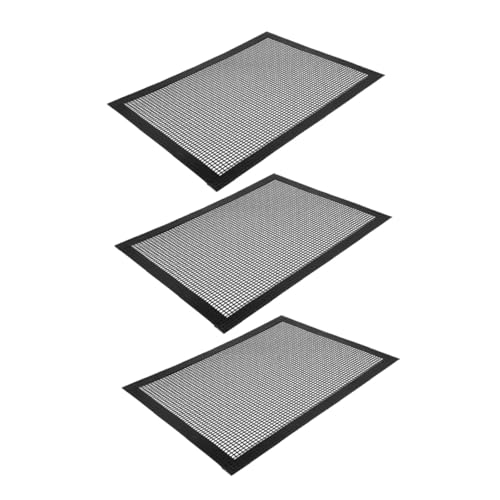 BESPORTBLE 3 Piezas Alfombrillas Bbq de Malla Antiadherentes Reutilizables y Resistentes al Tapetes para Parrilla Gas Eléctrica Distribución Uniforme de Fácil