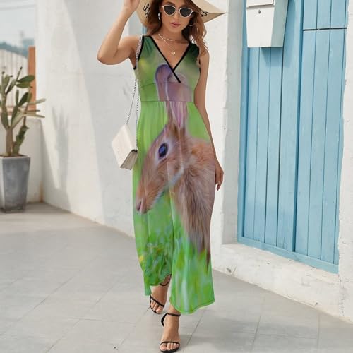 Robe Maxi Fluide Lapin : Solution Confort anti-chaleur avec cette Robe Longue Décontractée