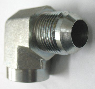 AF C5455-04-04 - 1/4 Male JIC (7/16''-20 Threads) x 1/4 Female Pipe (.540''-18 Threads) - 90° Elbow