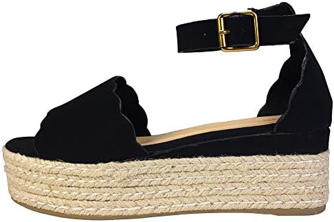 bamboo platform sandals black