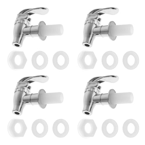 4 PièCes Bouchon Bouteille Plastique Robinet Robinet en Verre Robinet Vinaigrier PièCes De Rechange RéUtilisables pour Machines à Boissons Convient Aux Jus, BièRes,...