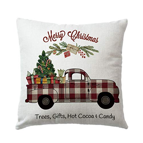 Uloveloveyourself2packmerrychristmaspillowcover18x18inchforcouchsofaporchxmastreegiftswithredtruckthrowcushioncoverschristmasdecorations  Urban Country Home Decor Ulove love yourself 2pack merry christmas pillow cover 18×18 inch for couchsofaporch xmas tree gifts with red truck throw cushion covers christmas decorations  urban country home decor