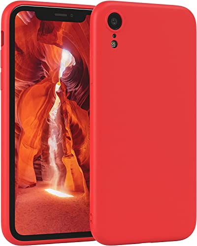 Image of VONZEE Back Cover for iPhone Xr 6.1 inch (Silicone | Red | Solid)