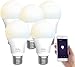 Produktbild Luminea Home Control Funkgesteuerte Lampen: 5er-Set WLAN-LED-Lampen, E27, 806lm, für Alexa & Google Assistant, CCT (Alexa Licht)