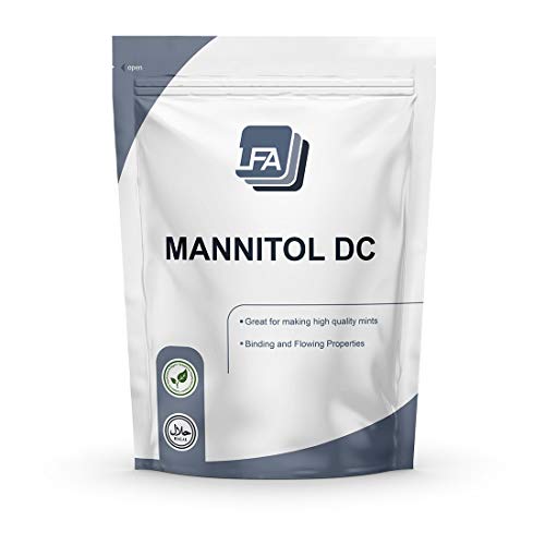Mannitol DC Powder - 1 kg (2.2 lb) - Low Calorie Tableting Sugar Sweet Binding Agent for Direct...