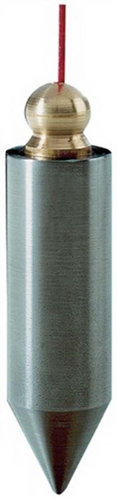 Senklot 200g zylindrische Form Stahl mit Messingknopf