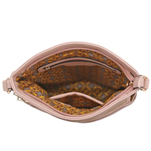 Image of ALYSSA Triple Zip Pocket Large Crossbody Bag