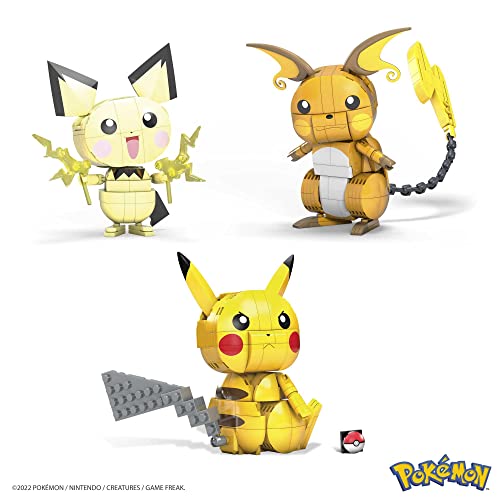Mega Construx Pokémon Build And Show Pikachu Evolution Trio - vue 3