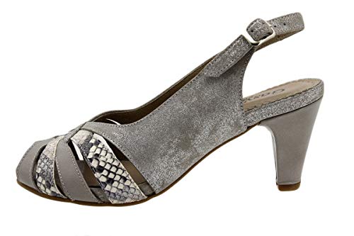 Sandale talon daim PieSanto 4253 éclat de métal et nacre de perle