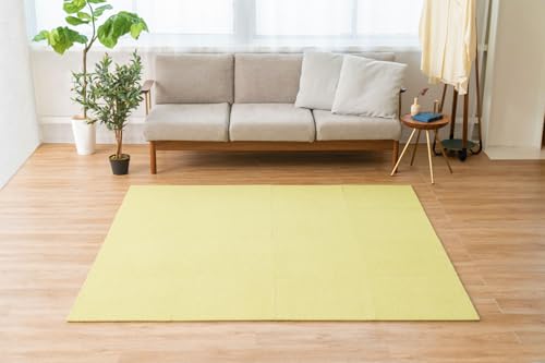 【 お子様やペット 生活音対策に 】防音ファストラボ® 日本製 家庭用 タイルカーペット 「Soful」 50×50cm 厚み10mm 10枚セット 防音 吸音 床衝撃音低減ΔLL(I)-4 (ペールグリーン) [2]
